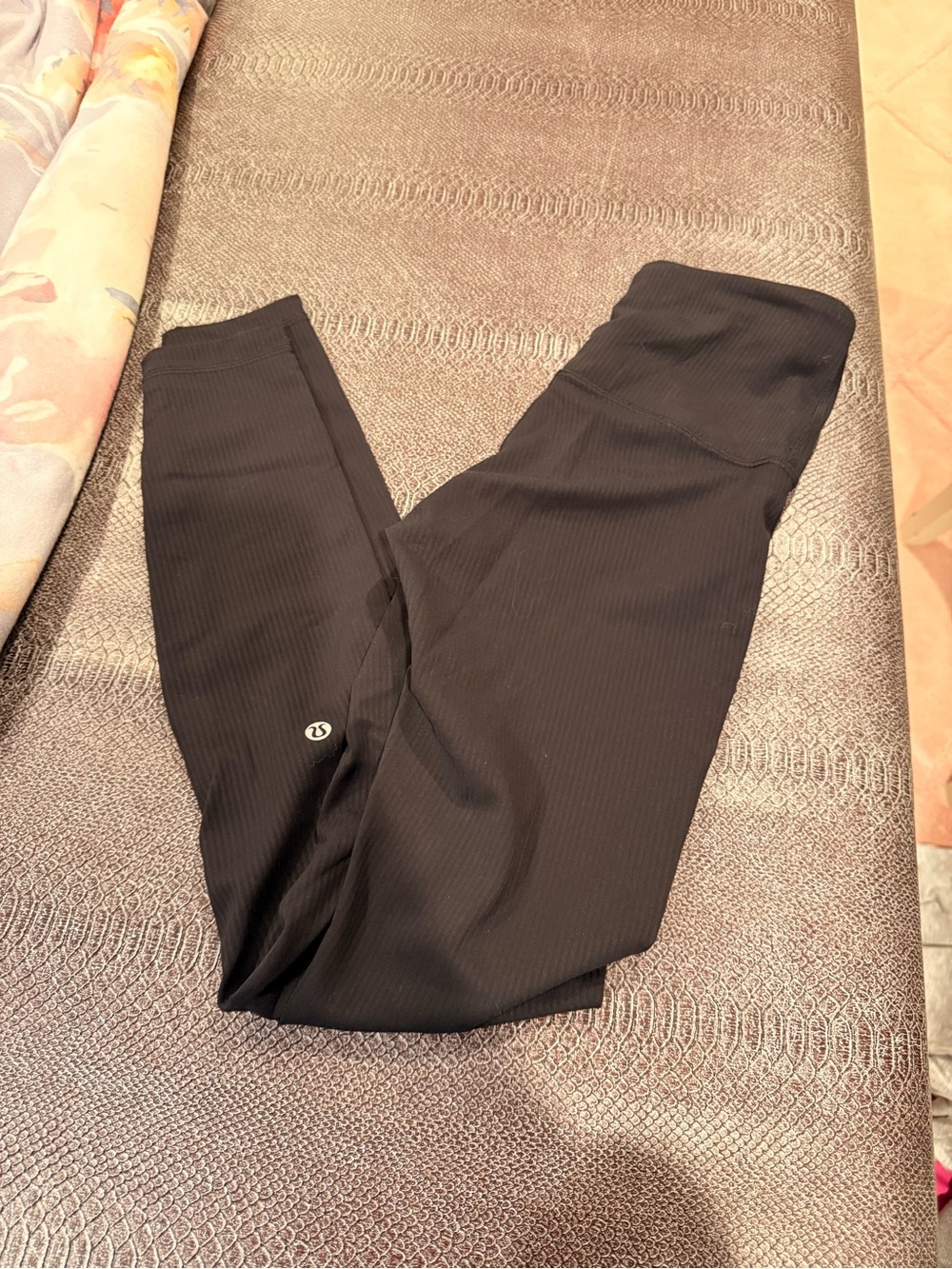 lululemon athletica Black Ribbed Leggings